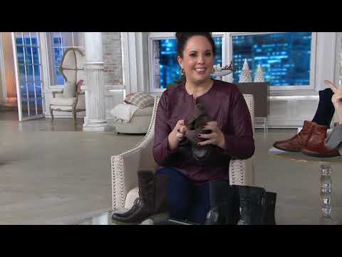 Earth Origins Leather Mid Boots - Patrice on QVC