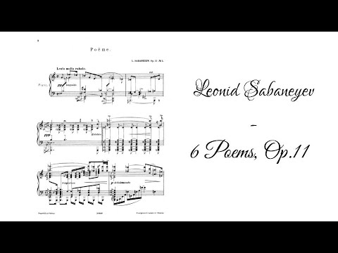 Leonid Sabaneyev - 6 Poems, Op.11 (Schäfer)