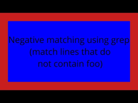 Grep Negative Match