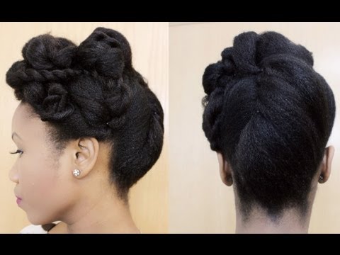All Rolled Up | Roll, Tuck, and Pin Updo on Natural...