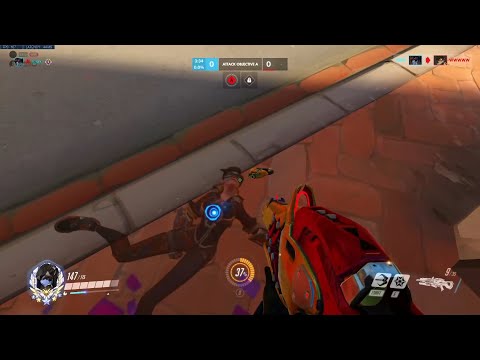 Unlucky Tracer Player vs Khry Widow - cd34 High SR Overwatch Gameplay