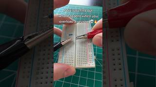 This is what happens when you OVERLOAD a Resistor! #engineering #electronics #electricity