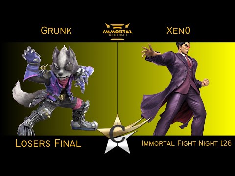 Immortal Fight Night 126 Losers Final - Grunk (Wolf) vs Xen0 (Kazuya) Smash Ultimate - SSBU