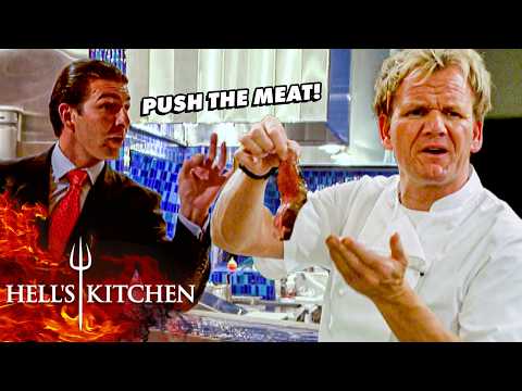 Chef Argues With Ramsay While Jean-Philippe Desperately Tells Waiters to Push Meat | Hell's Kitchen