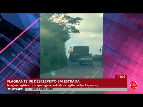 Imprudência é flagrada entre Ilicínea e Boa Esperança