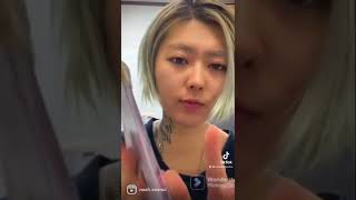 Noahセルフカラー青紫グラデーション＆メッシュ