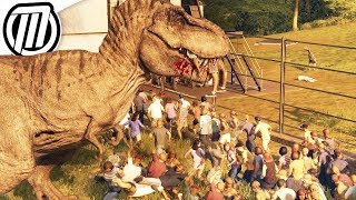 Jurassic World Evolution: T-REX Escape - Dino Rampage & Park Destruction