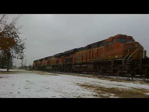 Stack Train in the Snow going through Norman, OK 12/13/2020