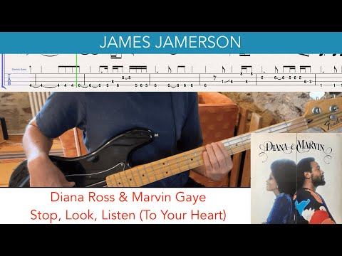 James Jamerson // Diana Ross & Marvin Gaye - Stop, Look, Listen (To Your Heart) // bass cover w/tabs