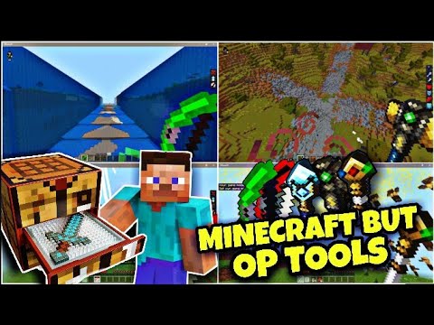 Minecraft But There Are Op Tools In Minecraft Pocket Edition | Overpowered Tools In Minecraft pe