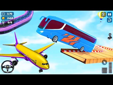 Vertical Impossible Bus Mega Ramp - Bus Stunt Tracks Racing 3D - Impossible Bus | Android Gameplay