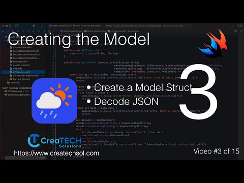 Swift Weather App 3: Creating the Model from JSON thumbnail