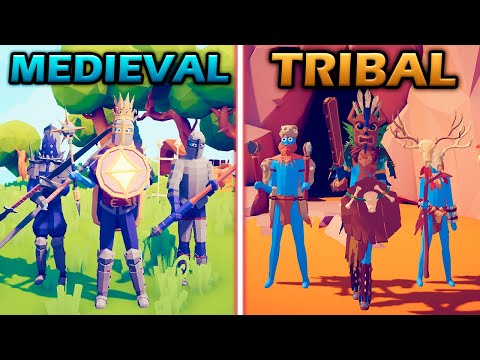 MEDIEVAL TEAM vs TRIBAL WARRIORS - Totally Accurate Battle Simulator | TABS