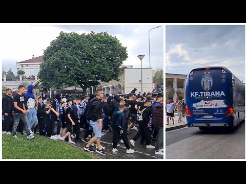Tirana - Partizani. Atmosfera e Fanaticsave Perpara Stadiumit