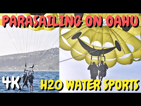 Parasailing on Oahu with H20 Water Sports 2022 - Full Experience: Things to Do on Oahu 4K Video