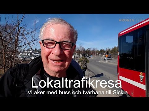 2018-04-03 RESA TILL SICKLA - Jag åker buss och tvärbana till Sickla för tur med Saltsjöbanan [4K]