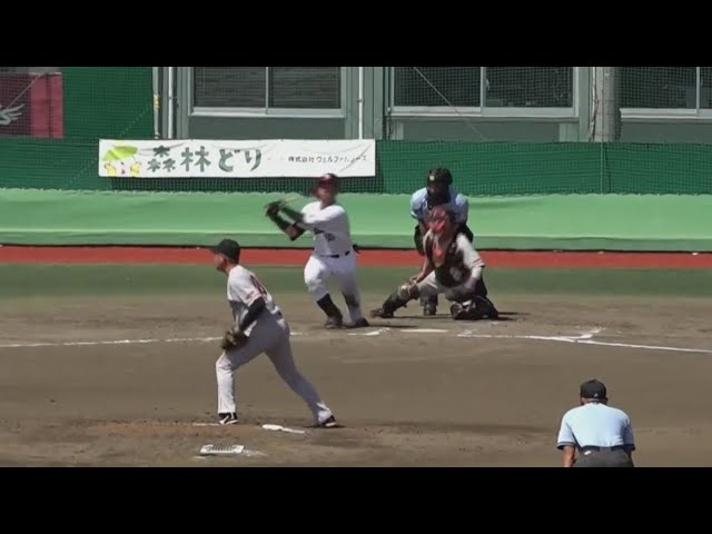 【ファーム】イーグルス・安田悠馬が一塁線を破るタイムリー2ベースヒットで追加点を挙げる!! 2023年8月22日 東北楽天ゴールデンイーグルス 対 読売ジャイアンツ