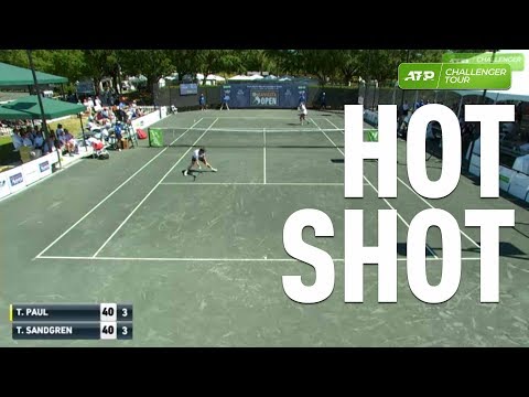 Теннис Hot Shot: Paul Slips And Still Wins The Point In Sarasota Final