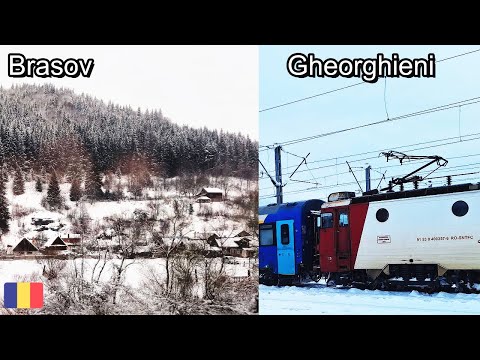 Scenic Train Journey through Transylvania: Brașov to Gheorgheni | Carpathian Mountains Rail ❄️