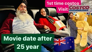 Mummy daddy ne Vekhi 25 saal baad cinema ch movie. First time visit to Costco Newzealand. fun vlog.