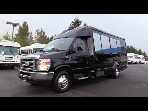 2015 Ford Starcraft Starquest 14 Passenger w/ Rear Luggage Shuttle Bus - S07383