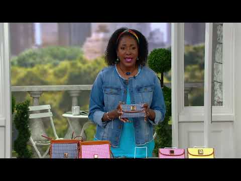 Dooney & Bourke Coated Cotton Gingham Continental Clutch on QVC