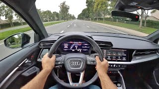 2022 Audi S3 S Sport POV Test Drive (3D Audio)(ASMR) by MilesPerHr