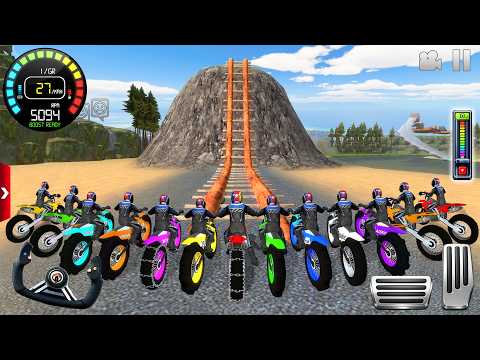 Motor Dirt Bikes Driving Extreme Off-Road - Extreme Motocross dirt Bike Stunt Racing #7 | GamePlay
