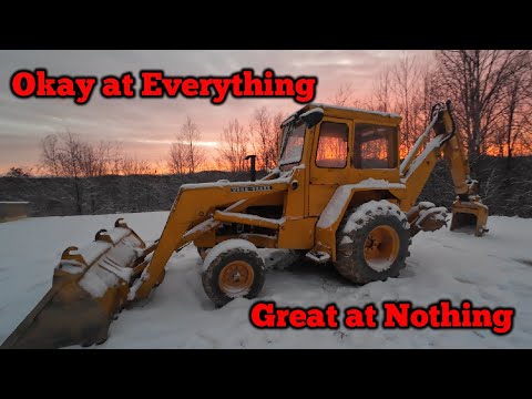 Old Backhoe vs Expensive Equipment. Cost breakdown for BUDGET property maintenance. John Deere 410