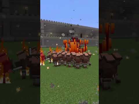 SquareEyes - MUTANT BLAZE vs VILLAGER CASTLE - Minecraft Mob Battle