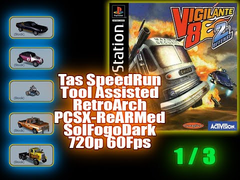 [Tas Speedrun][PlayStation1][vigilante 8 2nd offense][High - Hard][Vigilantes 1/3] 720p SolFogoDark