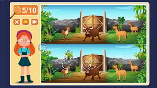 Viki Spotter: Zoo, Level 22 Walkthrough, 1080p/60FPS.