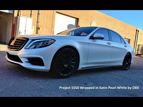 2017 Mercedes-Benz S550 Wrapped in Satin Pearl White by DBX