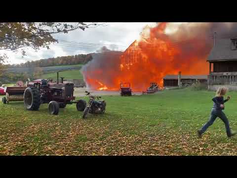 10-19-2022  -Barn Fire Gaskill Rd. Owego, NY  CFD