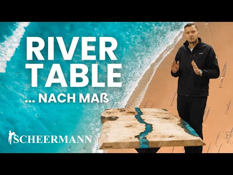 River Table: Ahorn Tisch Unikat mit Epoxidharz in Handarbeit gefertigt - Scheermann GmbH