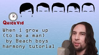 When i grow up to be a man by Beach boys Harmony tutorial