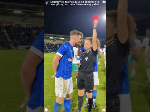 When the referee is a beautiful female. 😂#soccer #foryou #fyp football