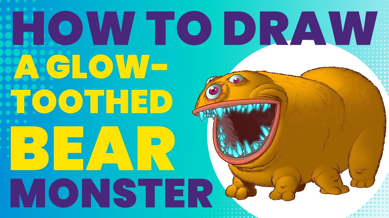 How to Draw a Glow-Toothed Bear Monster