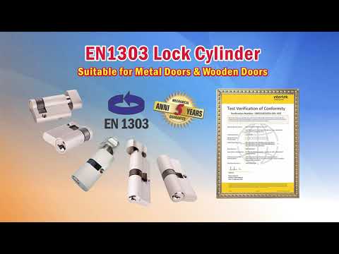 BS En1303 Euro Profile High Security Fire Rated Mortise Lock Core Solid Brass Entry Entrance Door Half Single Double Key Cylinder with Thumb Turn