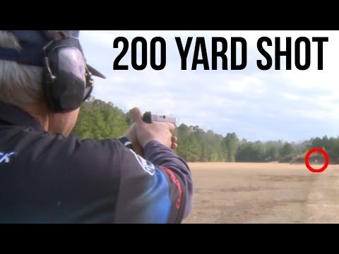 215 Yard shot with a Glock 41 .45 ACP!