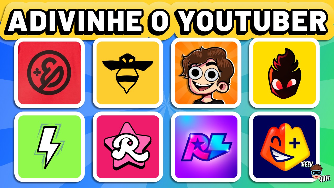 🎥 Adivinhe o YOUTUBER pela LOGO | Quiz de YouTubers