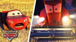 Mater Teaches Lightning McQueen About Tractor Tipping! 🤫🌙 | 4K | Pixar Cars | @disneyjr