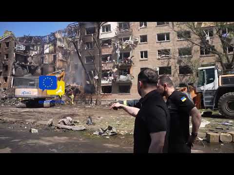 Video Thumbnail: Kyiv Under Fire 🔥 Zelensky Says Russian Strike Hit Homes, Schools, Historic Sites & Media Office!