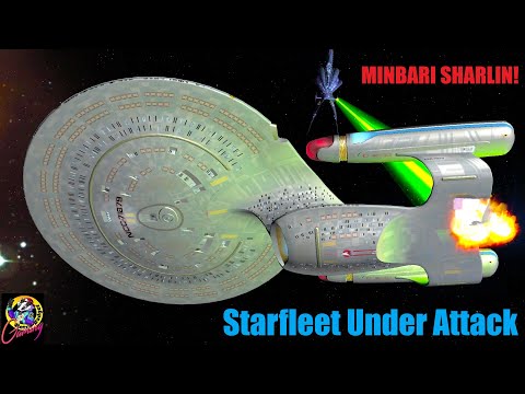 4K Galaxy Class VS Babylon 5 Minbari Sharlin - MANY ATTEMPTS - Star Trek Ship Battles