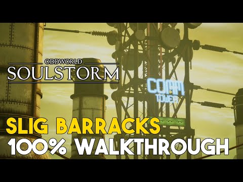 Oddworld Soulstorm Slig Barracks 100% Walkthrough (All Mudokon, Royal Jelly & Secret Areas)