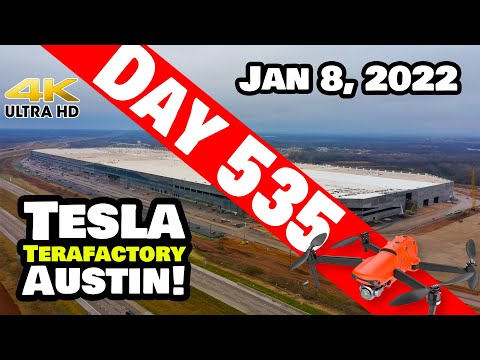 Tesla Gigafactory Austin 4K  Day 535 - 1/8/22 - Tesla Texas - CLOSER TO PRODUCTION AT GIGA TEXAS!