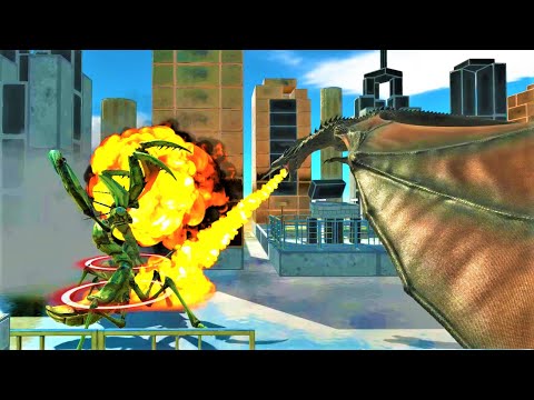 NEW UPDATE !! DRAGON VS UNITS AT THE BATTLE CITY animal revolt battle simulator