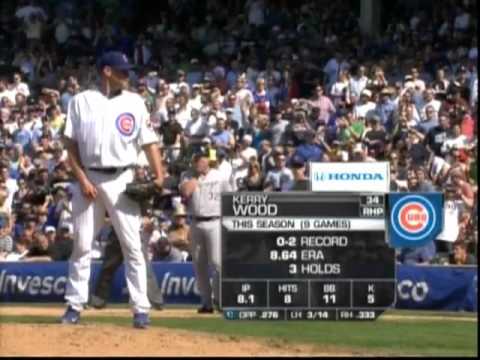 Kerry Wood's last appearance pitching for the Cubs