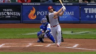 Adam Wainwright hits homer, plates four vs. Brewers