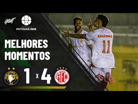 COM GOL DE BICICLETA, AMÉRICA-RN GOLEIA O GLOBO NO CAMPEONATO POTIGUAR